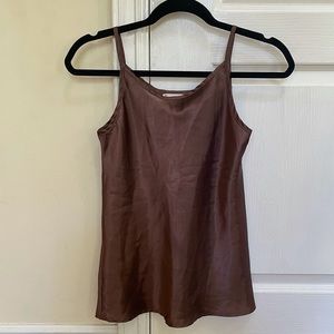 Knit Werks brown silky tank top